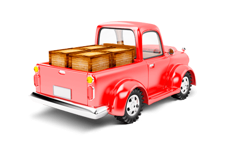 červené nákladné auto, úver na podnikanie aj pre kuriérov